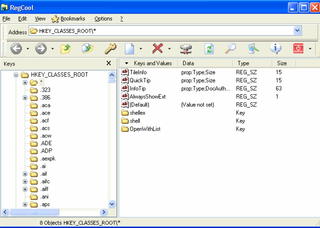 RegCool 1.331 for Windows Screenshot 1