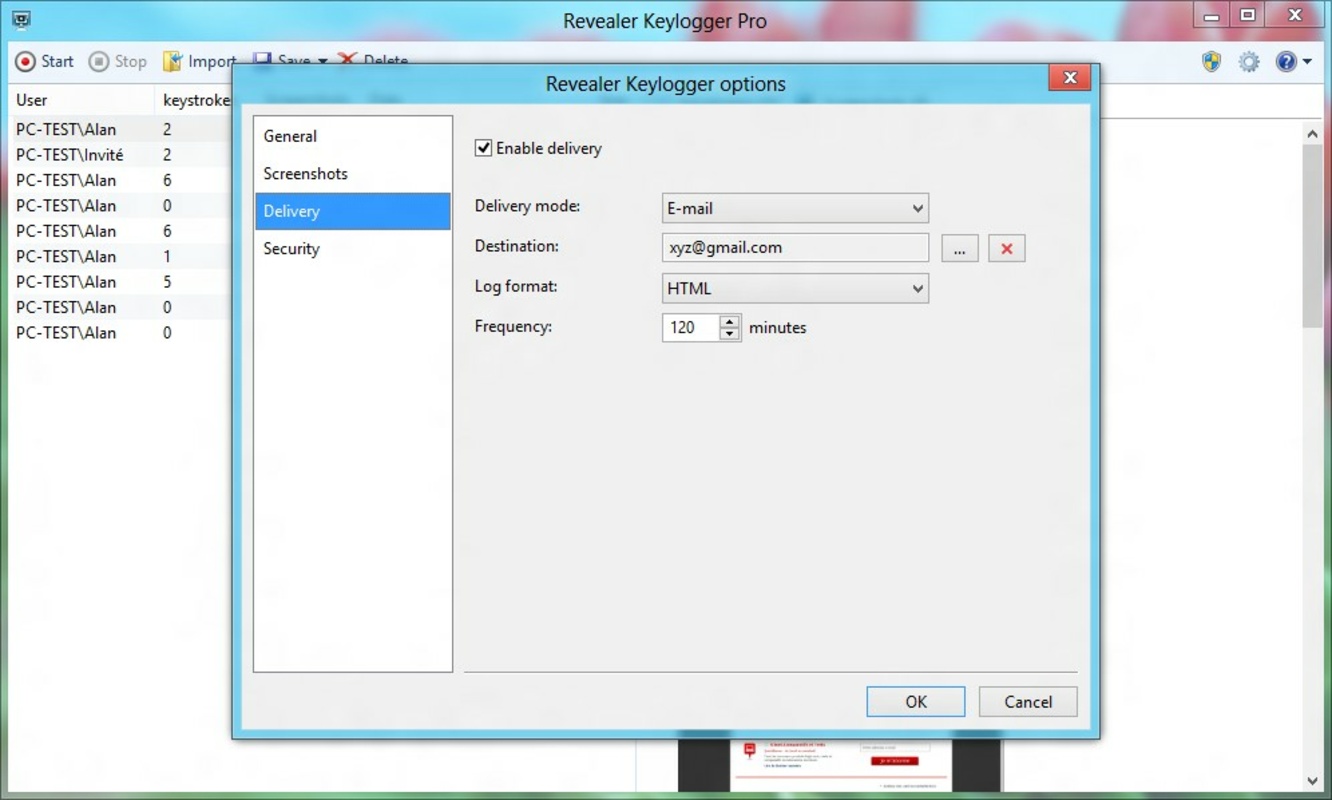 Revealer Keylogger 2.10 for Windows Screenshot 2