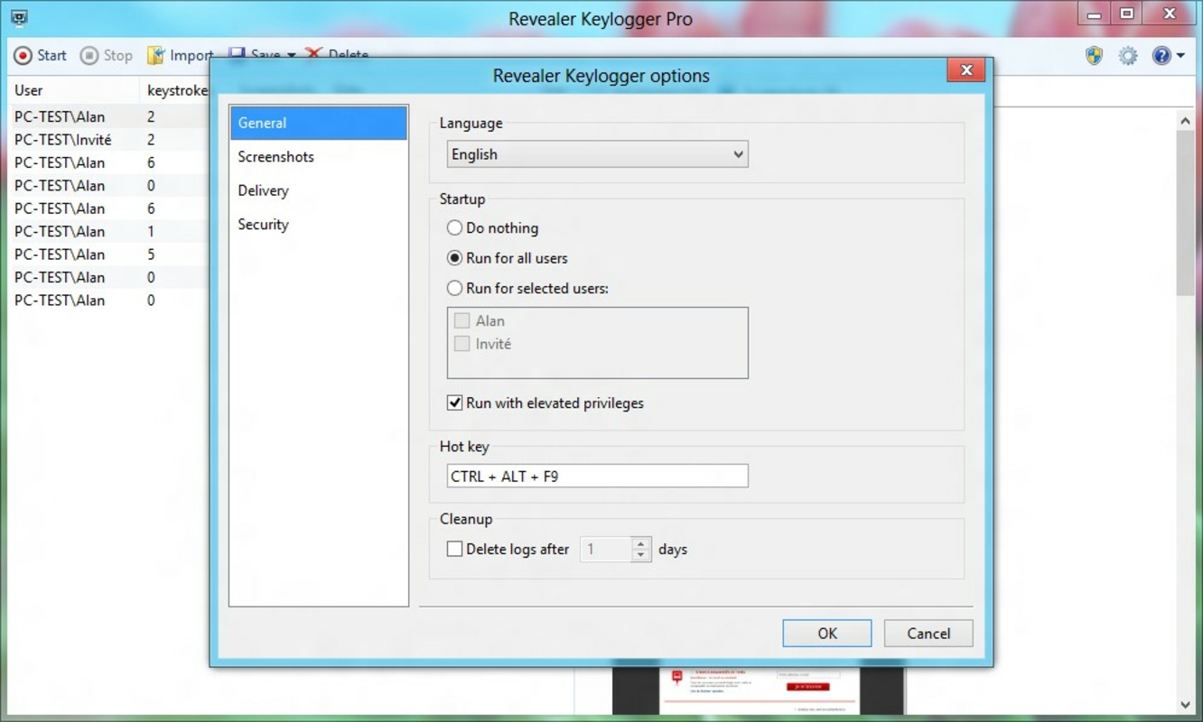 Revealer Keylogger 2.10 for Windows Screenshot 4