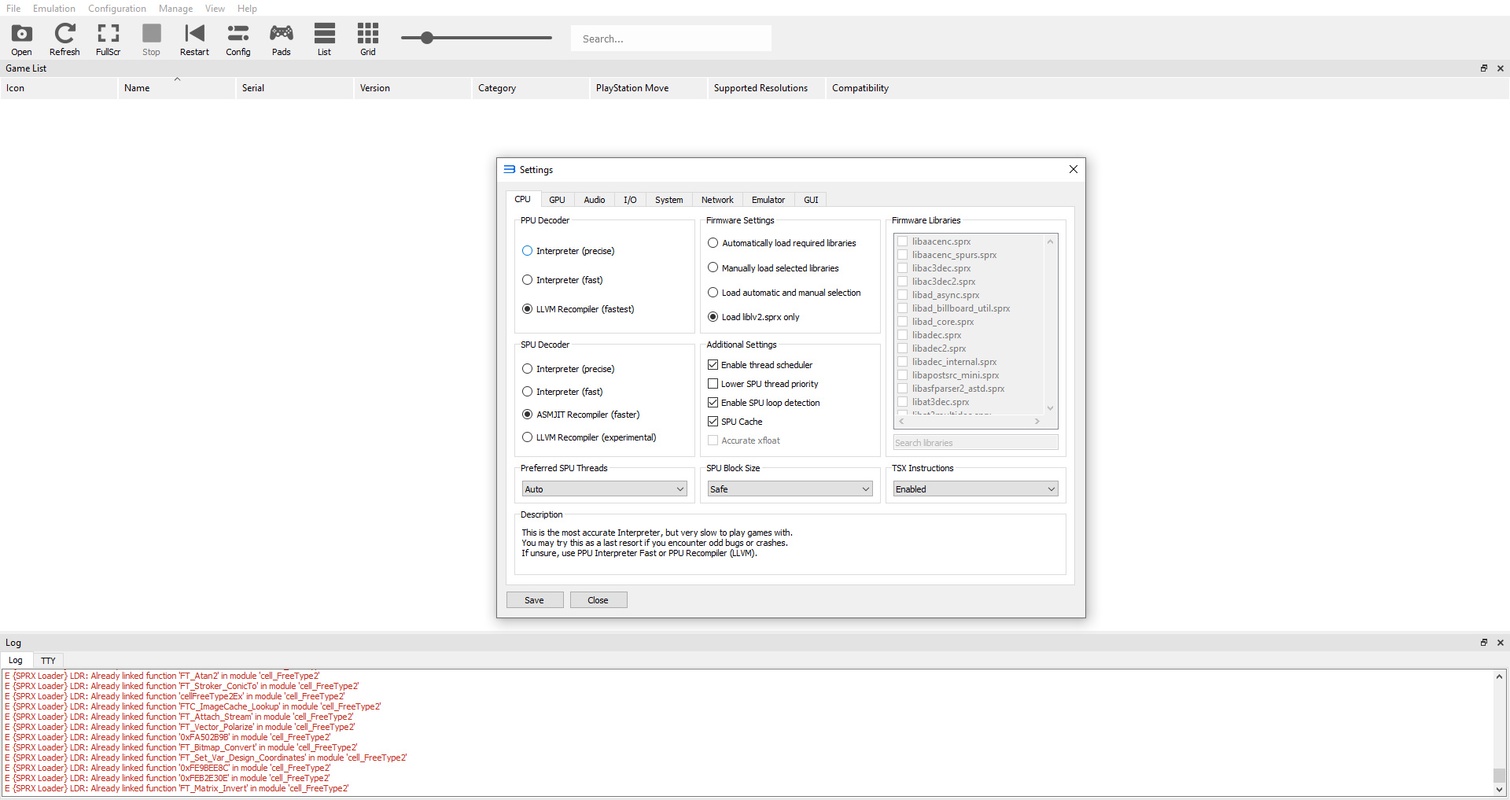 RPCS3 0.0.27-14872 for Windows Screenshot 4