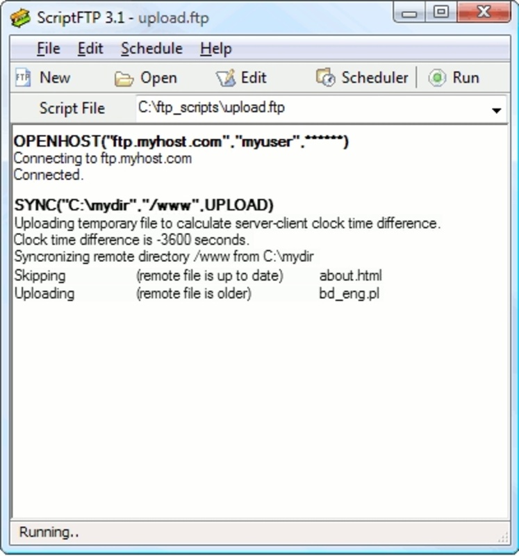 ScriptFTP 4.6 for Windows Screenshot 1