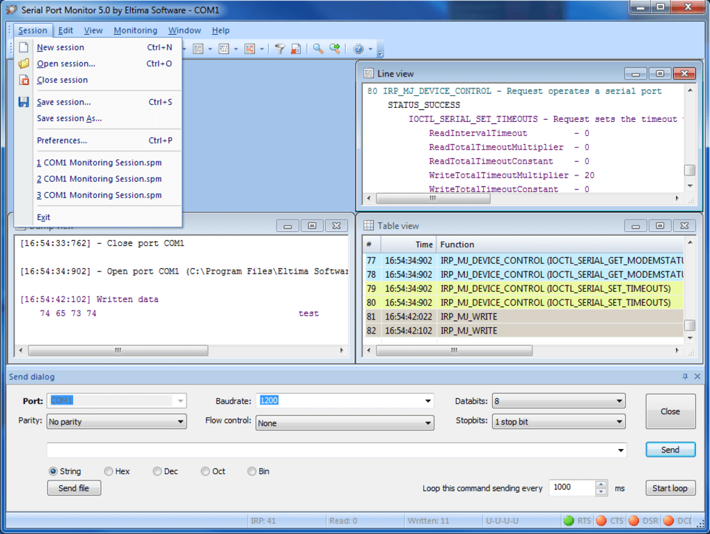 Serial Port Monitor 7.0.342 for Windows Screenshot 1