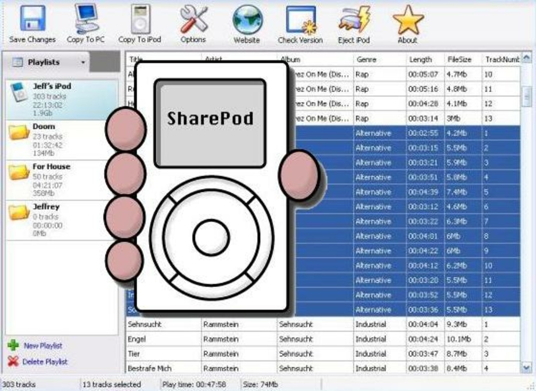 Sharepod 4.2.0 for Windows Screenshot 2