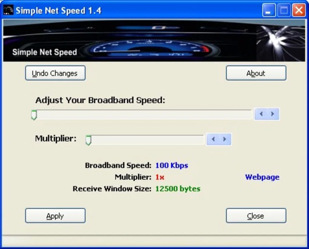Simple Net Speed 1.4 for Windows Screenshot 1