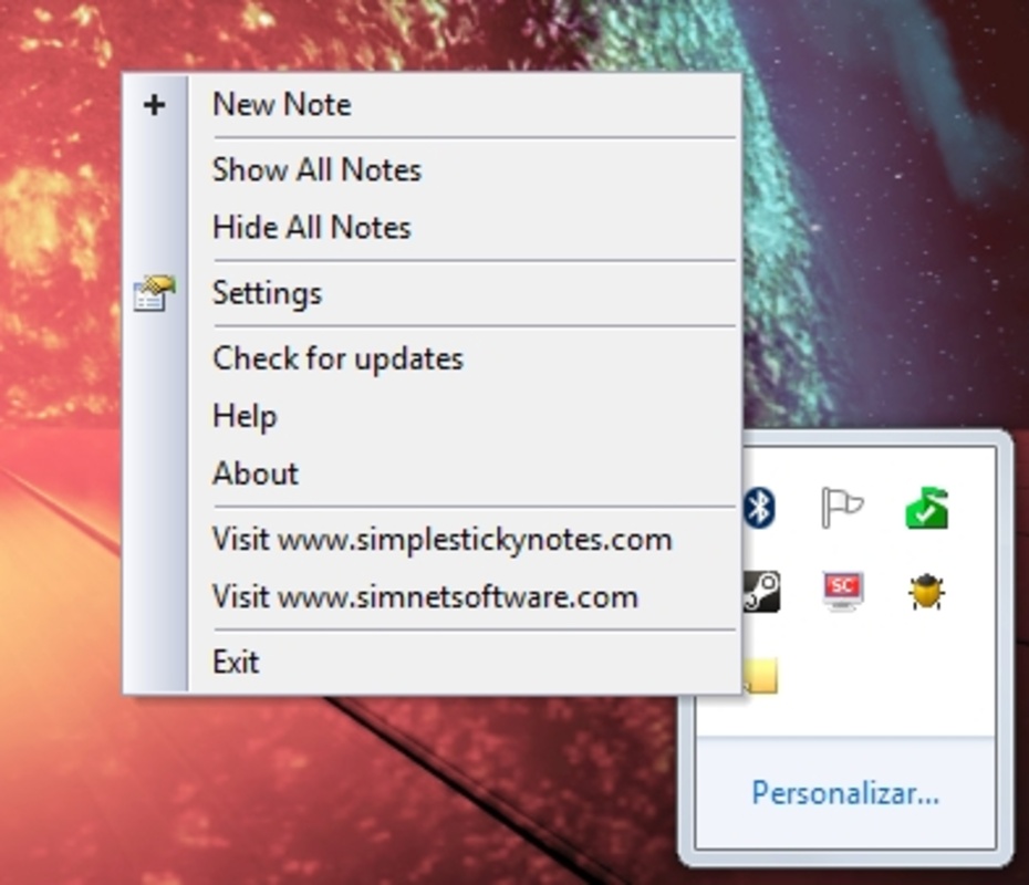Simple Sticky Notes 5.8 for Windows Screenshot 3