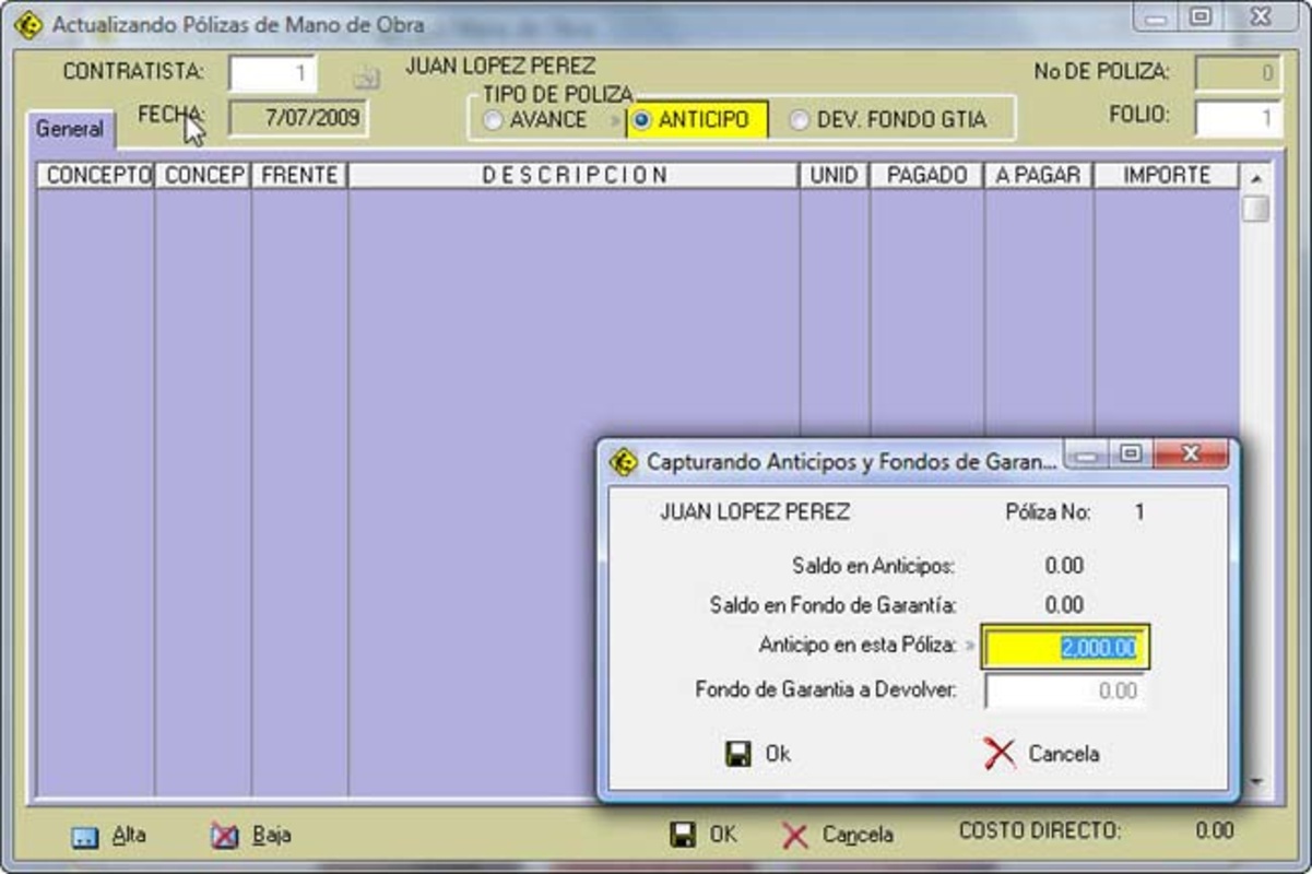 Sistema de Control de Obra ConstruData  for Windows Screenshot 1