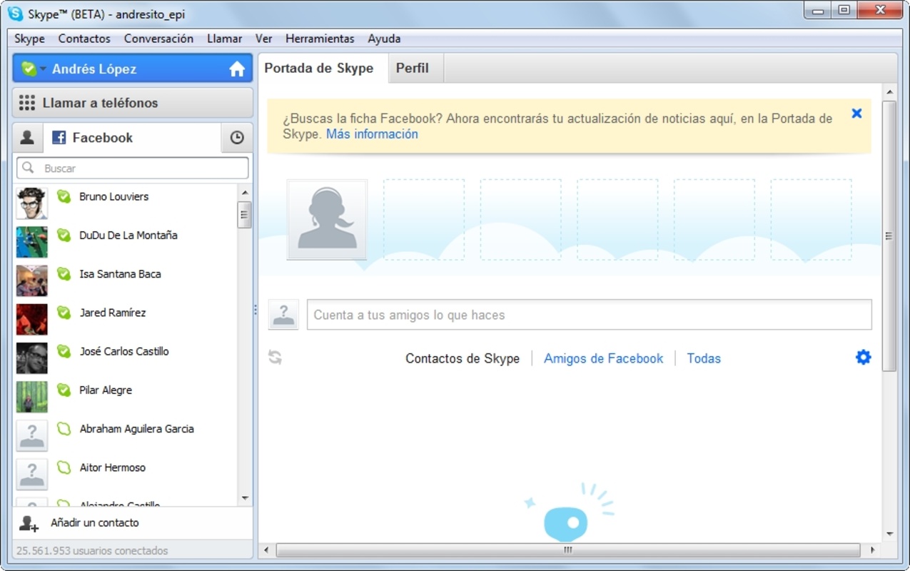 Skype Beta 5.7.0.123 for Windows Screenshot 1