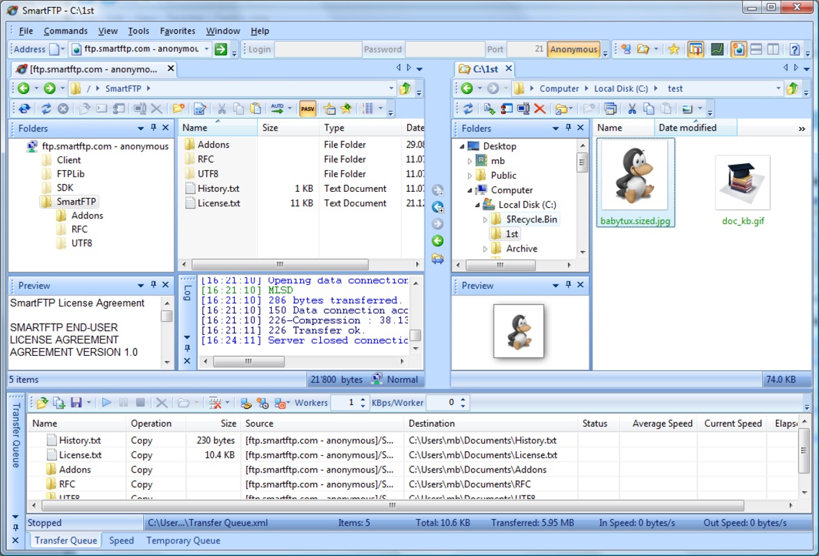 SmartFTP 10.0.3088.0 for Windows Screenshot 1