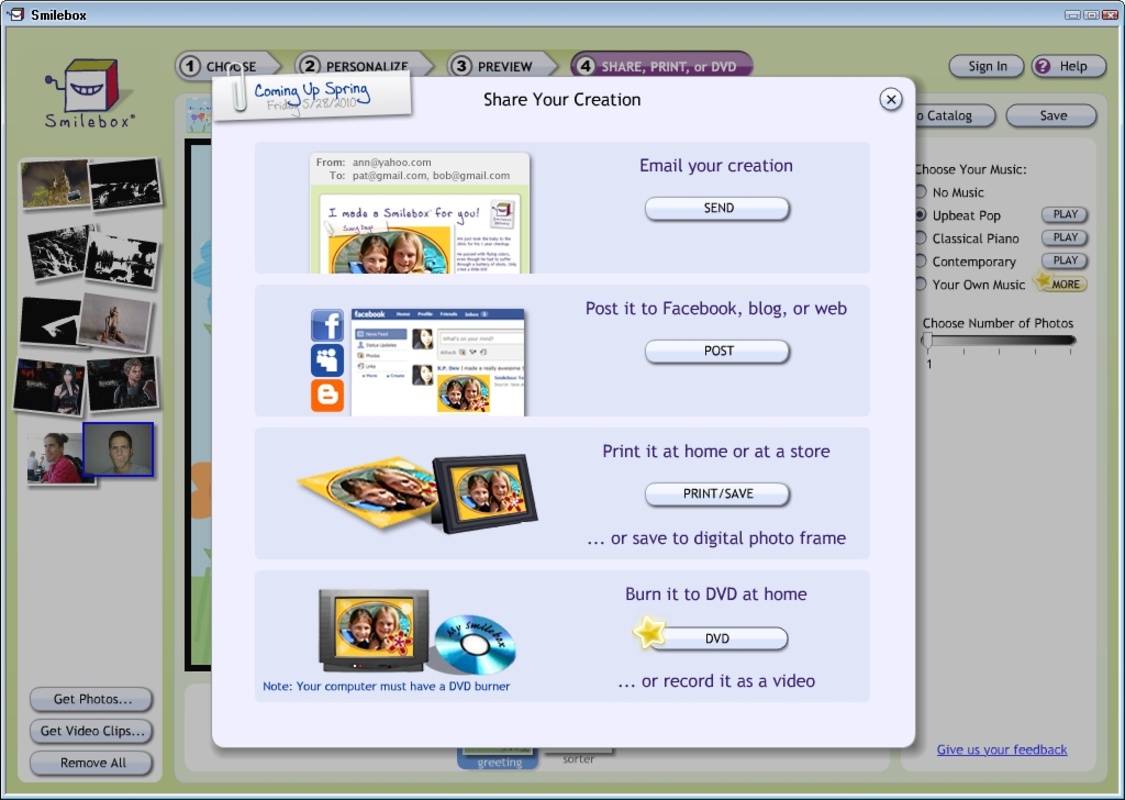 Smilebox  for Windows Screenshot 2