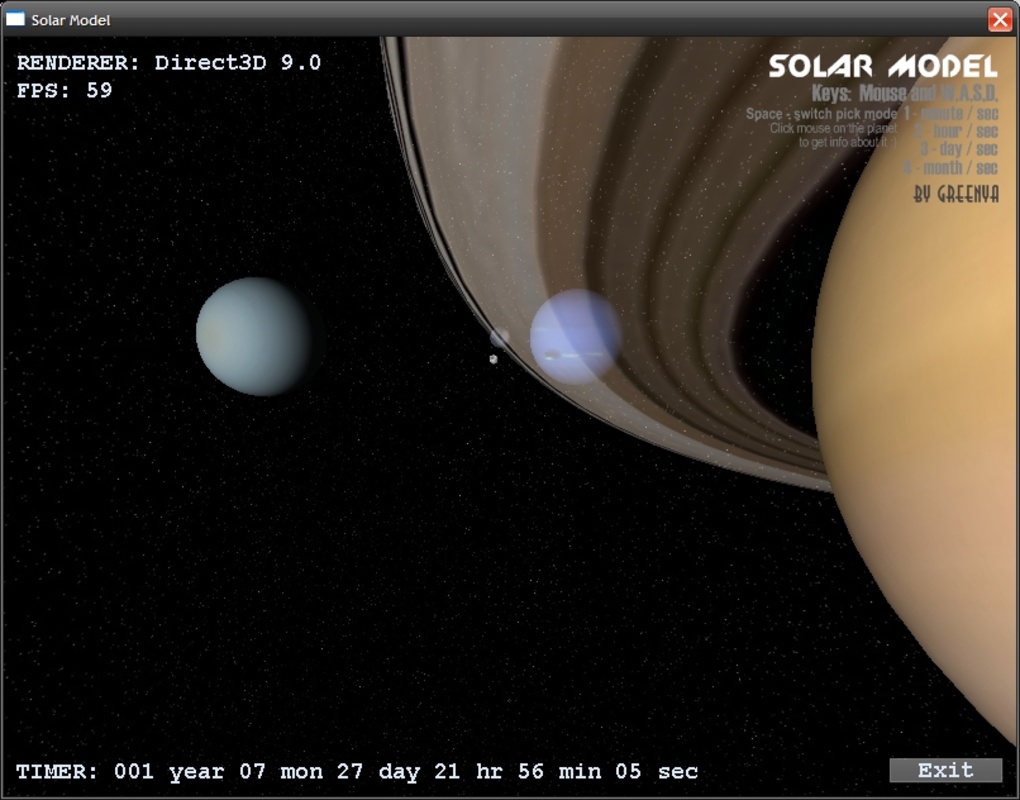Solar Model 3D 2.1 for Windows Screenshot 4