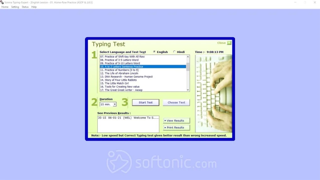 Sonma Typing-Expert 2.01.0000 for Windows Screenshot 1
