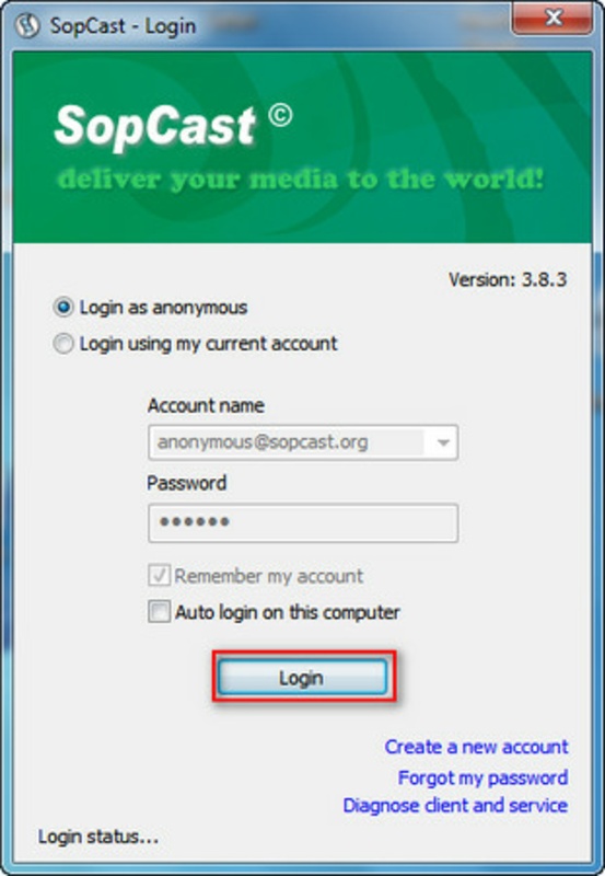 SopCast 4.2.0 for Windows Screenshot 2