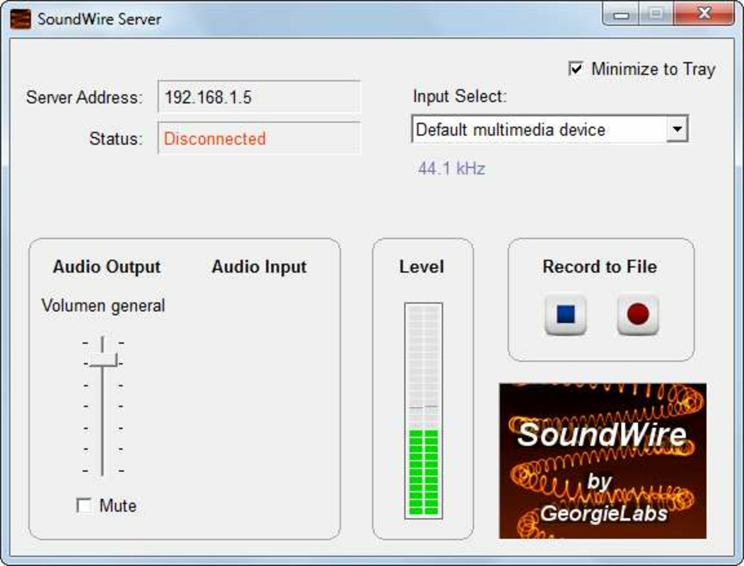 SoundWire Server 2.5 for Windows Screenshot 2