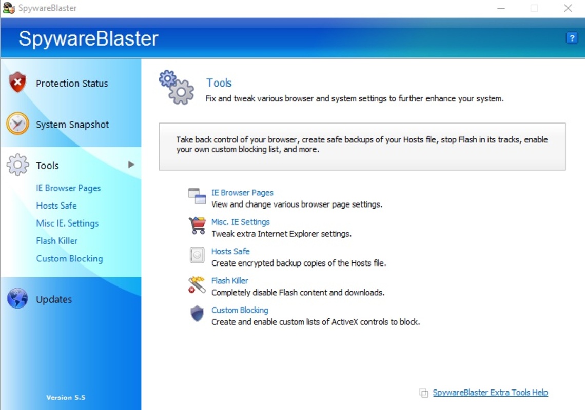 SpywareBlaster 6.0 for Windows Screenshot 1