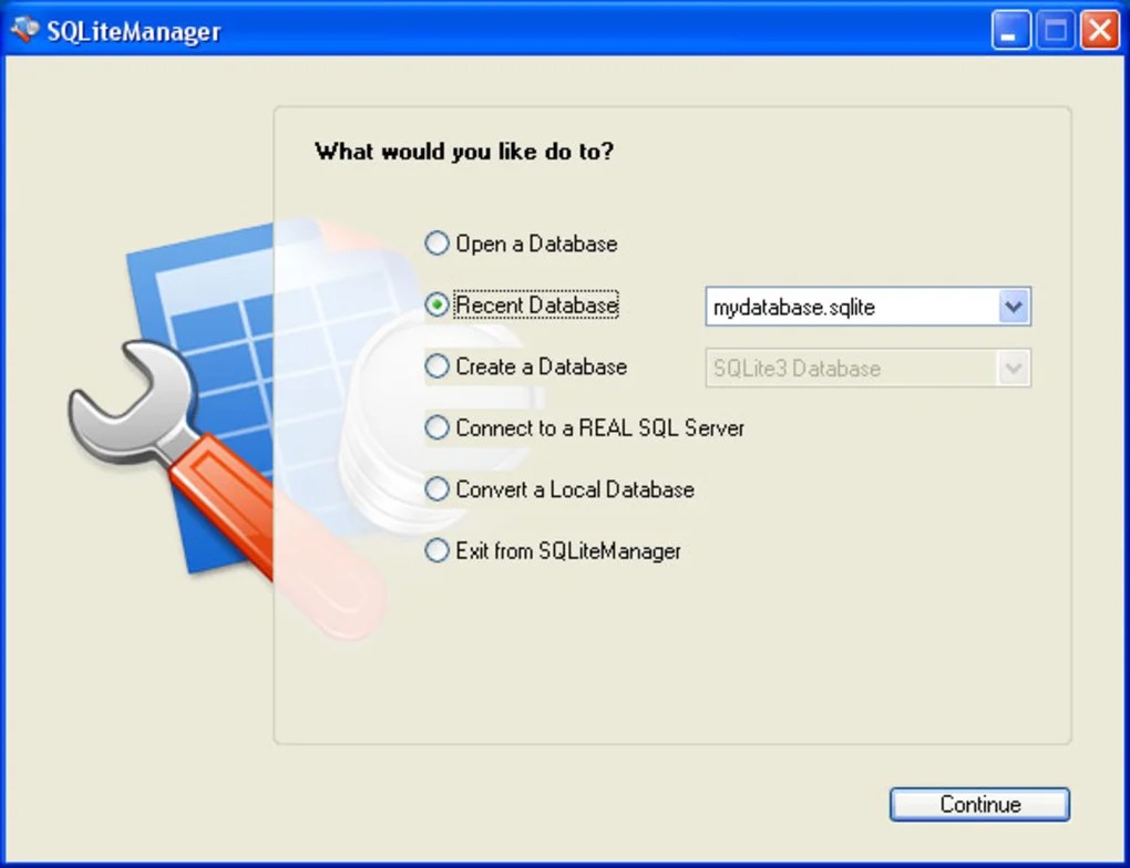 SQLiteManager 3.8.0 for Windows Screenshot 1