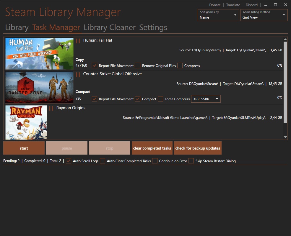 Steam Library Manager 1.7.1.0 for Windows Screenshot 1