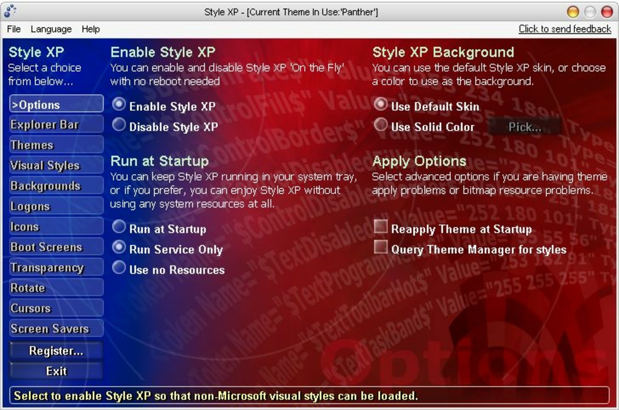Style XP for Men 3.19 for Windows Screenshot 1