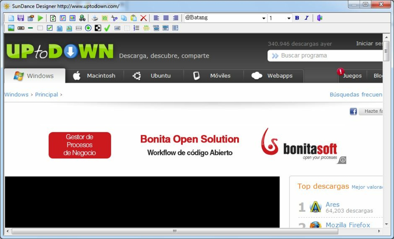 SunDance Web Browser 4.6.0.0 for Windows Screenshot 2