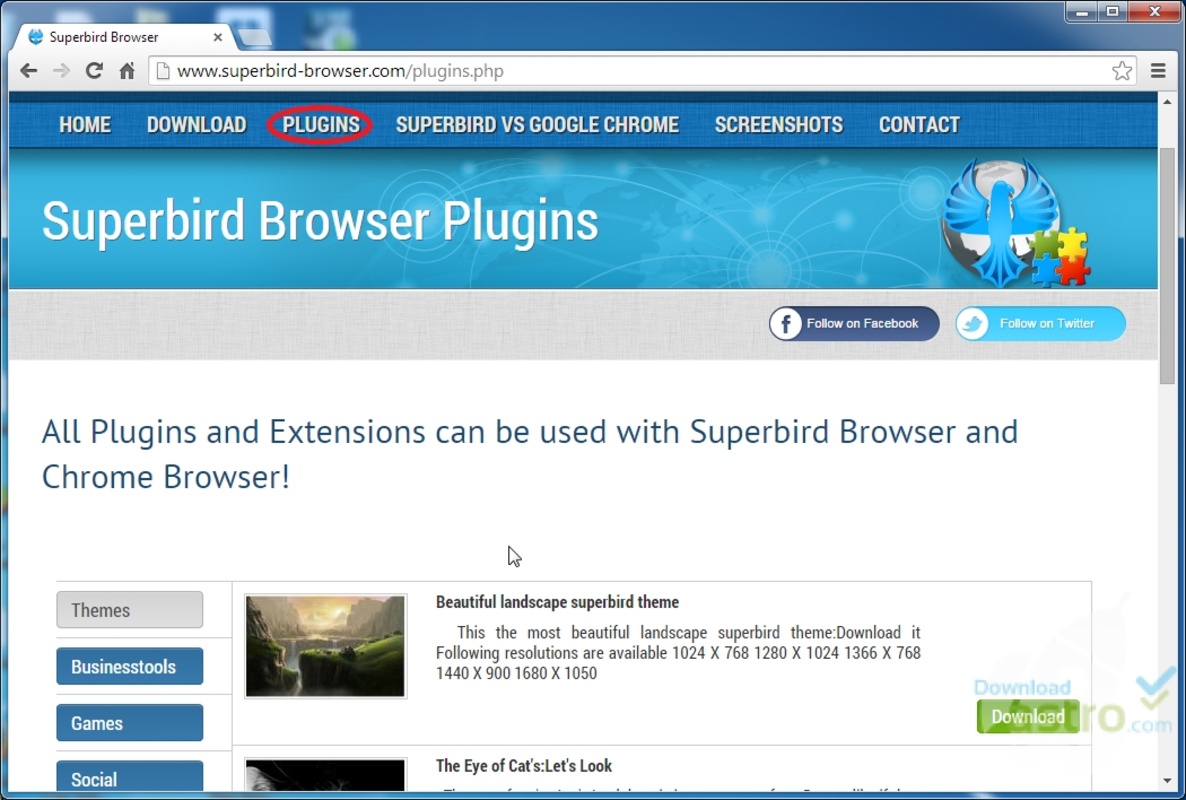 Superbird Browser 44.0.2403.0 feature
