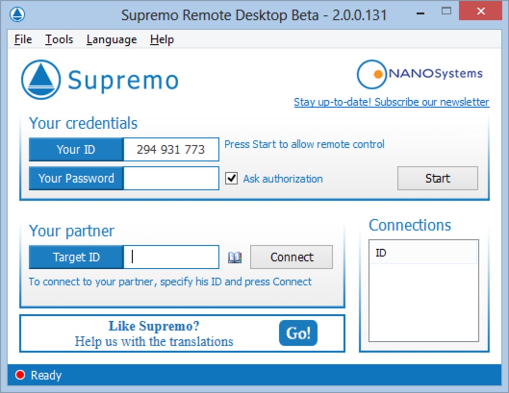 Supremo 4.8.4.3614 for Windows Screenshot 1