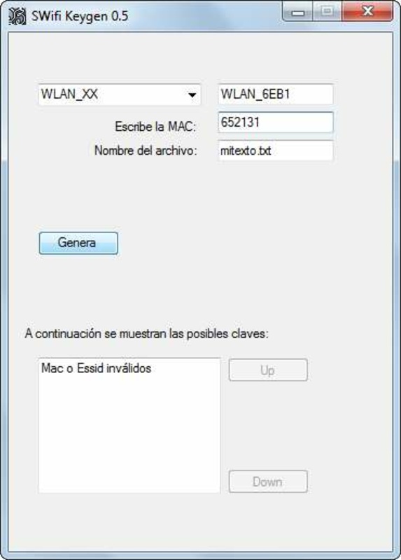 SWifi Keygen 0.5 for Windows Screenshot 1