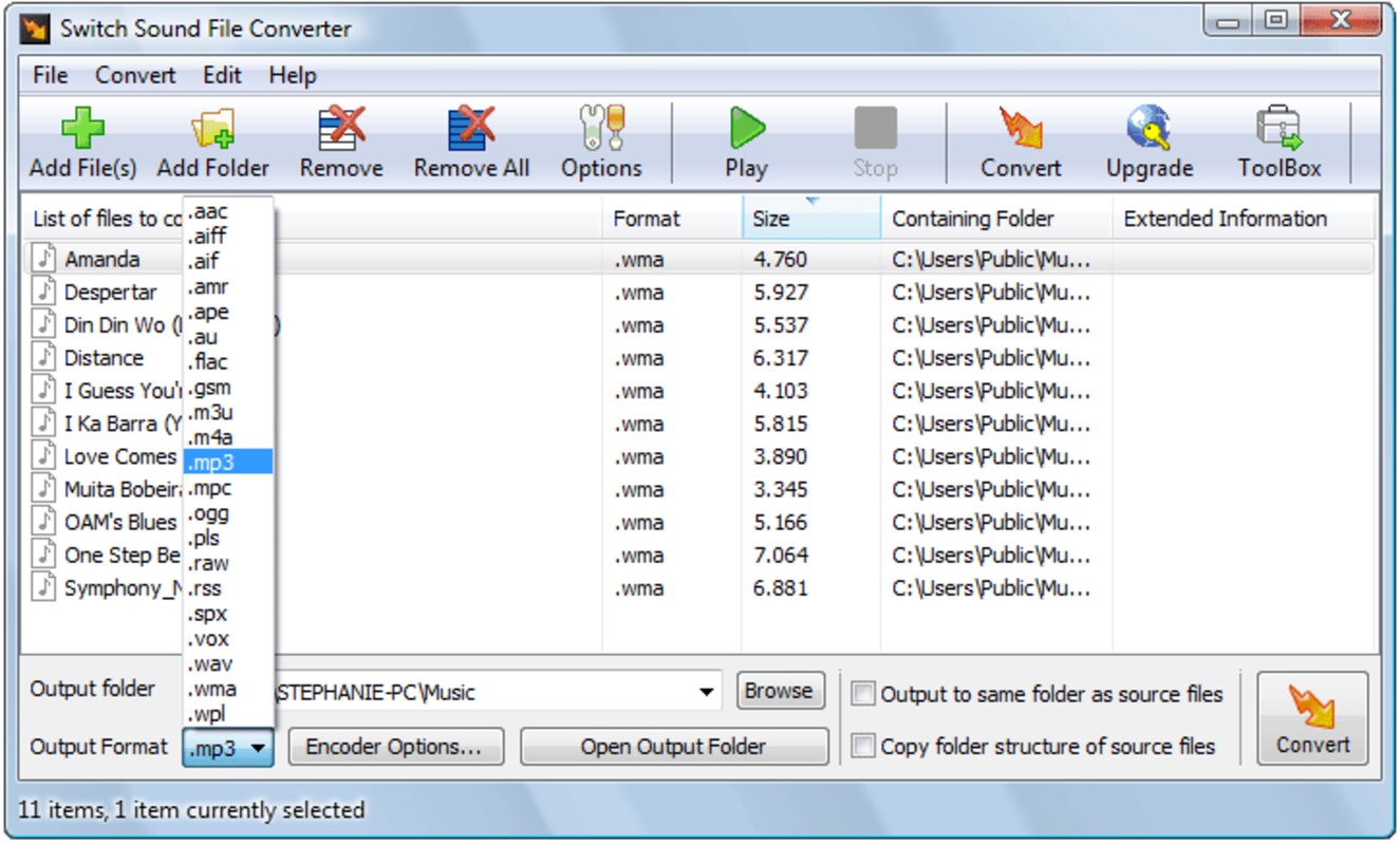 Switch Audio File Converter 10.40 for Windows Screenshot 1