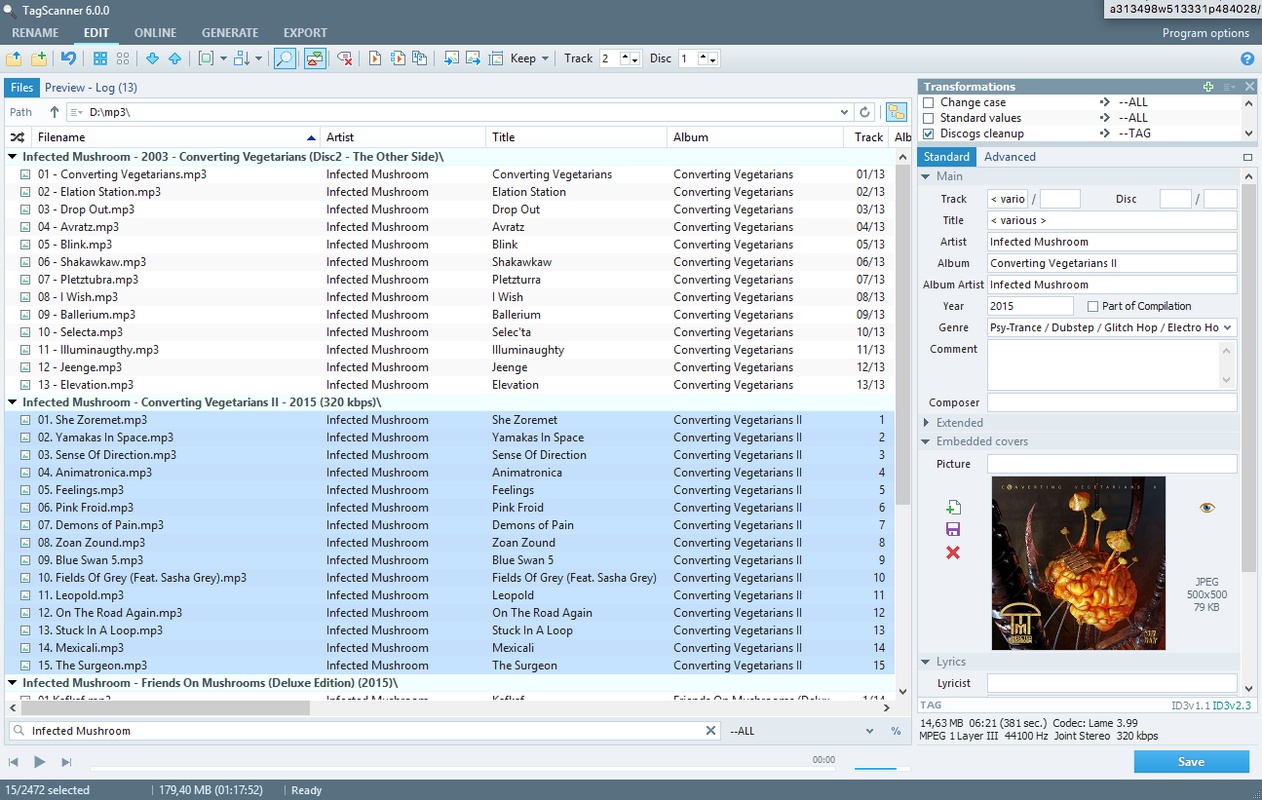 TagScanner 6.1.14 for Windows Screenshot 4