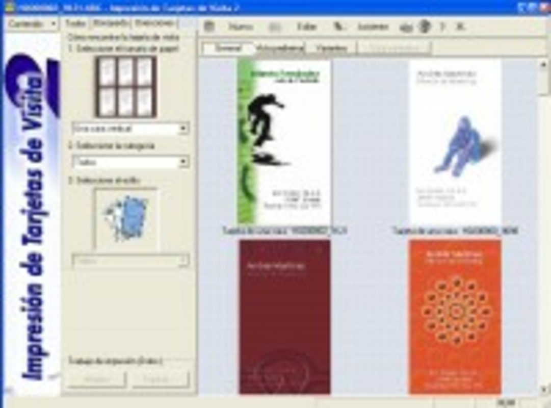 Tarjetas de Visitas 2.0 for Windows Screenshot 1