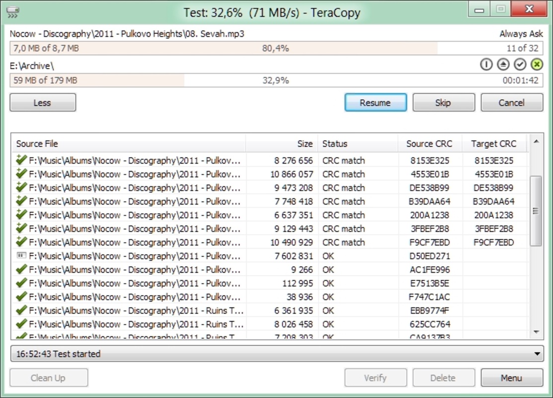 TeraCopy 3.9.7 for Windows Screenshot 2