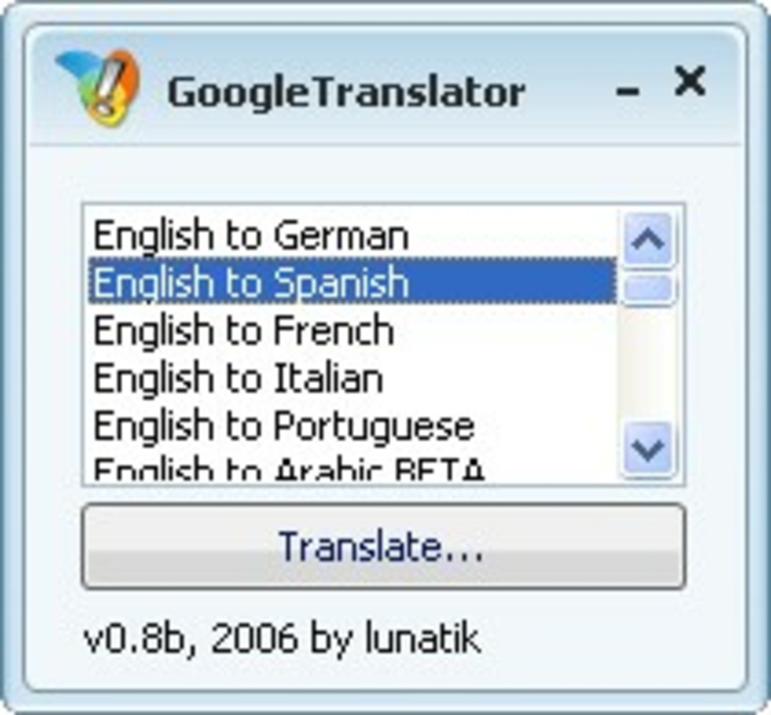 Traductor Google 0.8b for Windows Screenshot 2