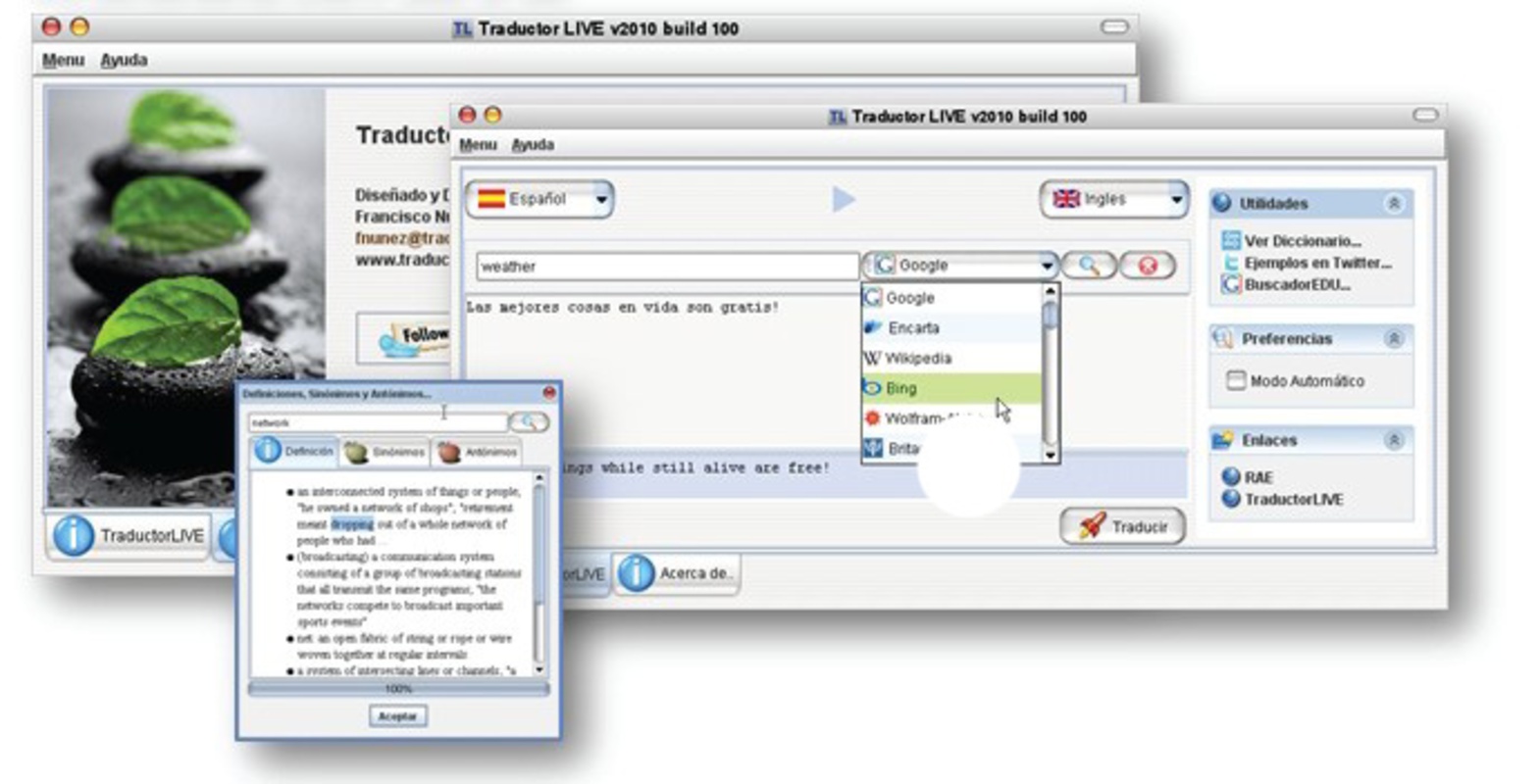 Traductor LIVE 2010-build-100 for Windows Screenshot 1