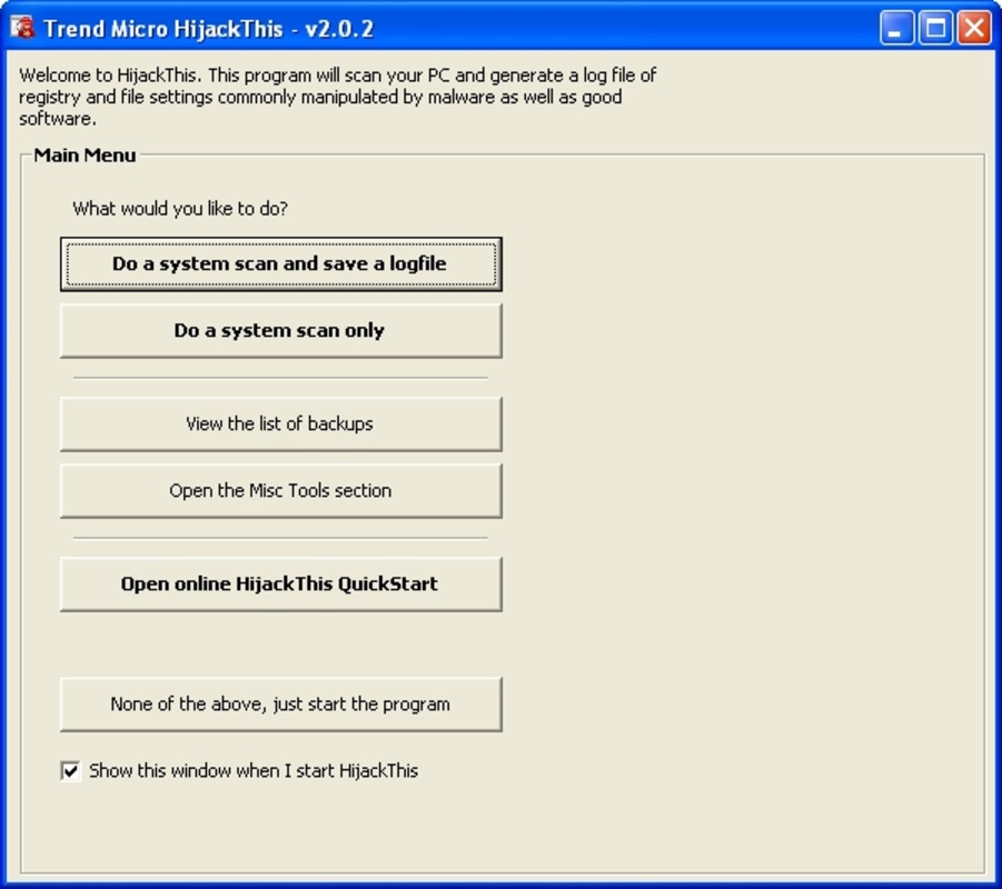 HijackThis 2.10.0.10 for Windows Screenshot 3
