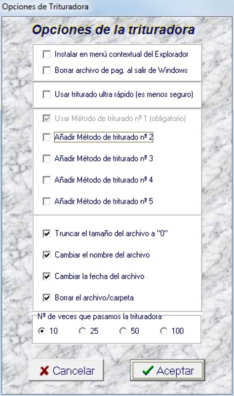 Trituradora 1.2.4 for Windows Screenshot 2