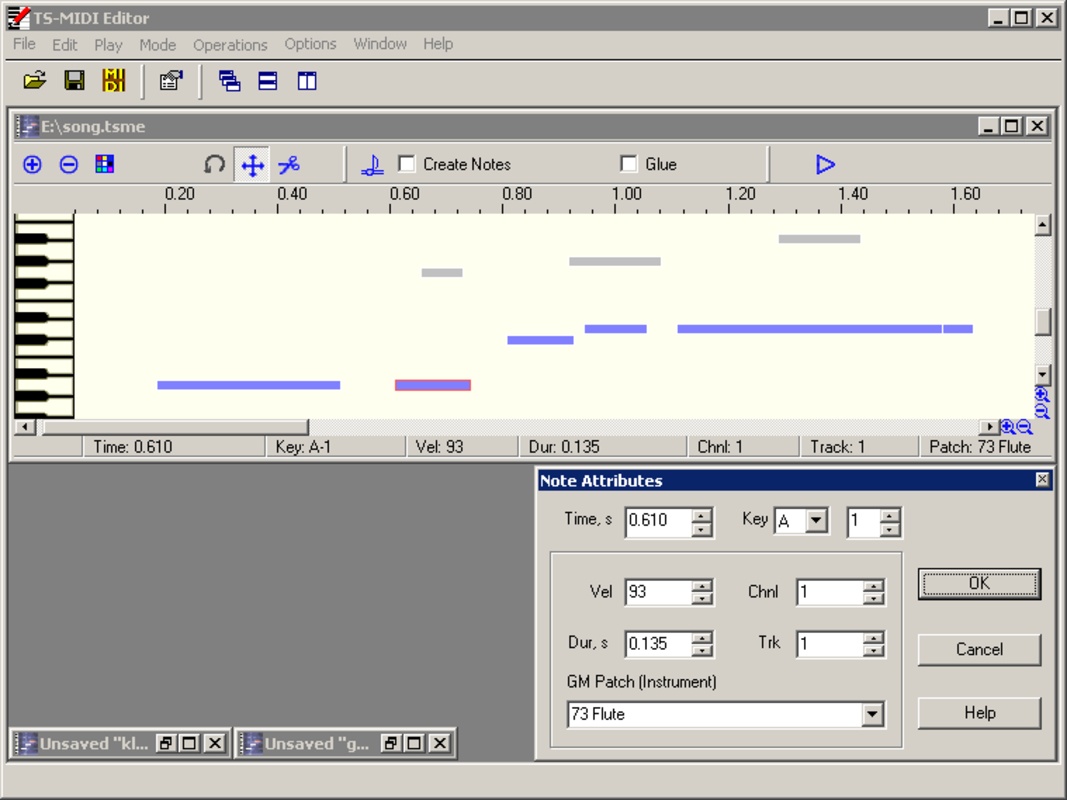 TS-MIDI Editor 1.00 for Windows Screenshot 1