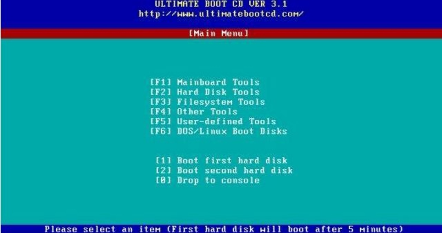 Ultimate Boot CD 5.3.9 feature