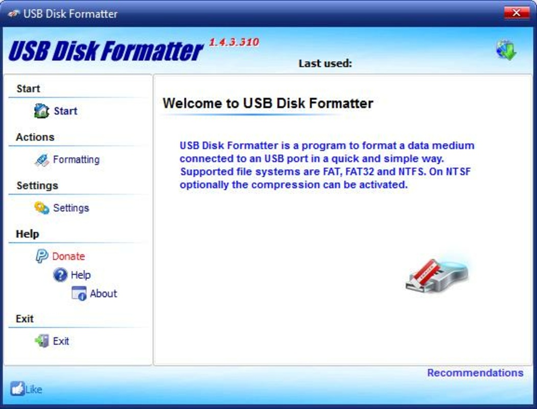 USB Disk Formatter 1.4.3.310 for Windows Screenshot 3