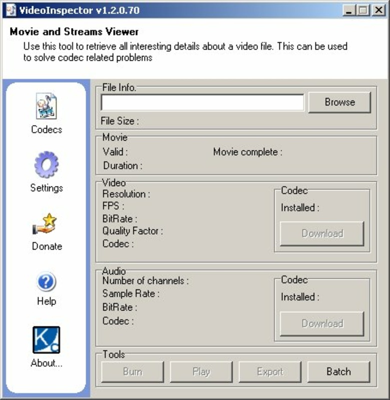 VideoInspector 2.15.10 for Windows Screenshot 2