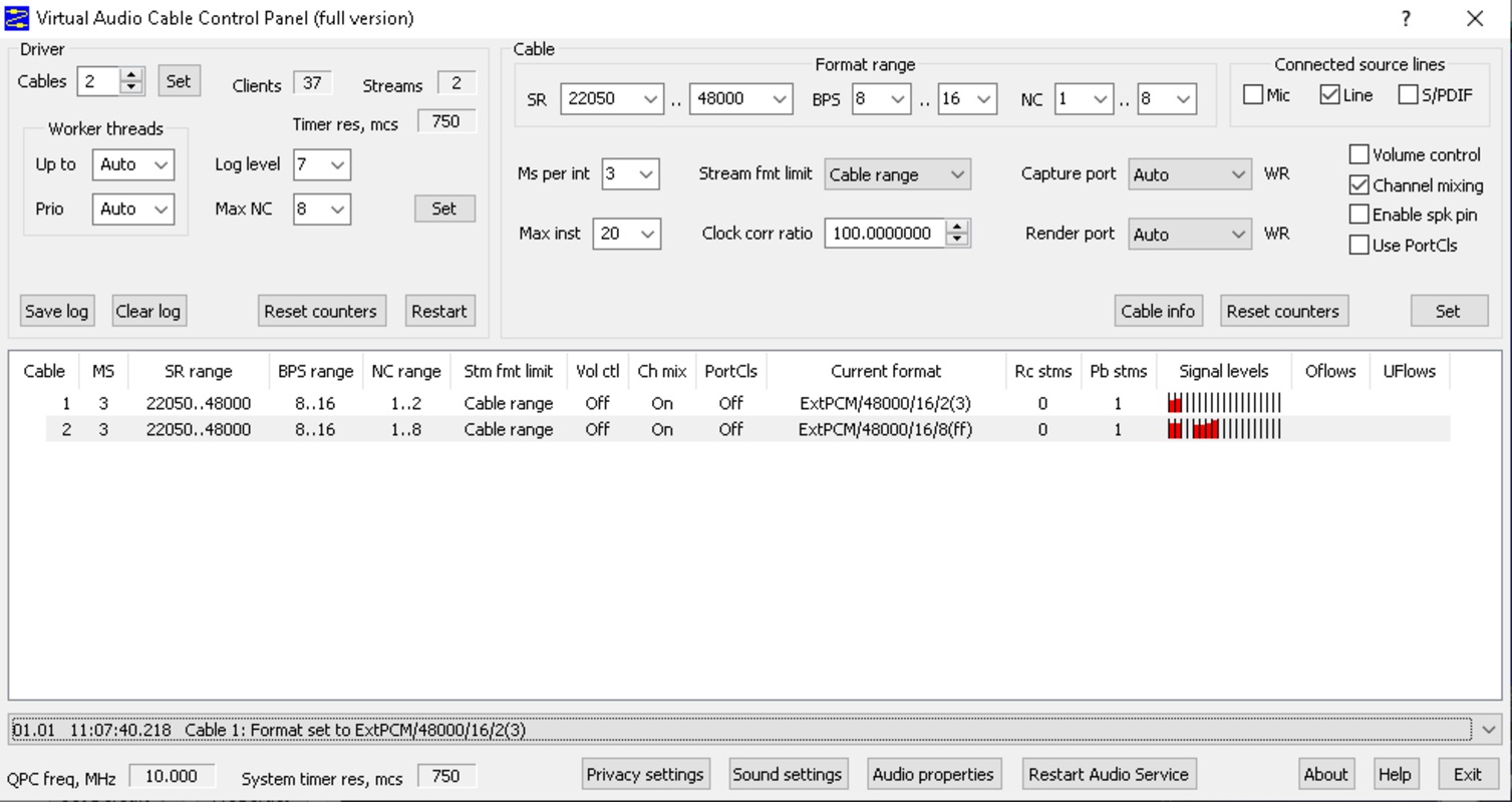 Virtual Audio Cable 4.67 for Windows Screenshot 3