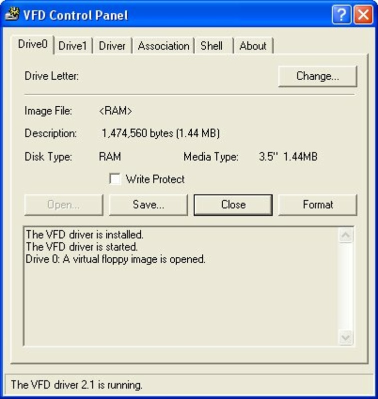 Virtual Floppy Drive 2.1 for Windows Screenshot 3