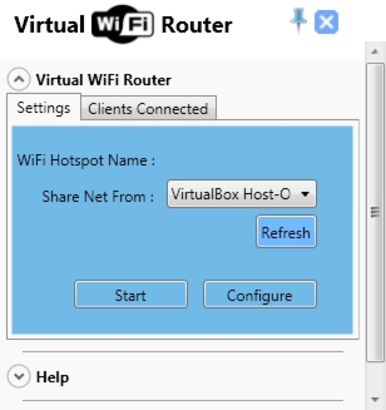 Virtual Wi-Fi Router 3.0.1.1 feature