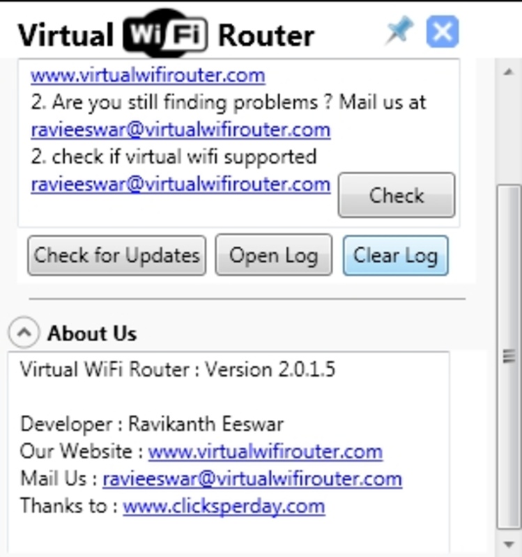 Virtual WiFi Router 3.0.1.1 for Windows Screenshot 3