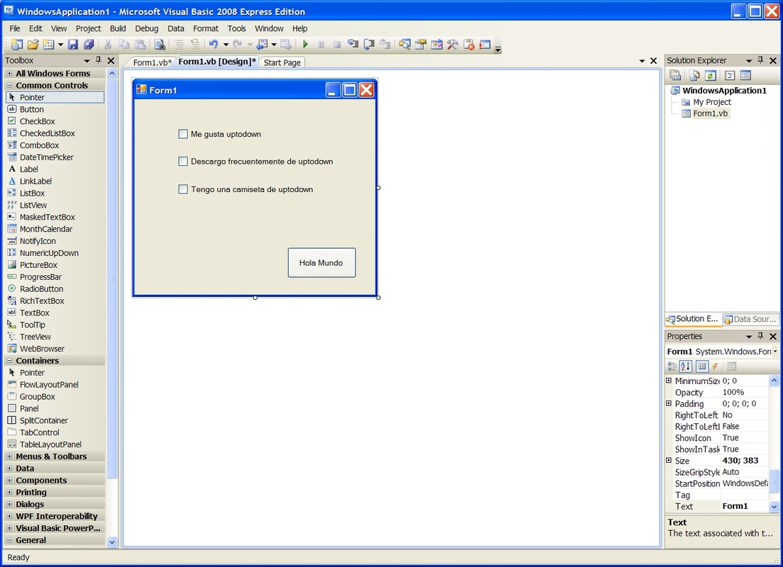 Visual Basic 2008 Express Edition 9.0 for Windows Screenshot 3