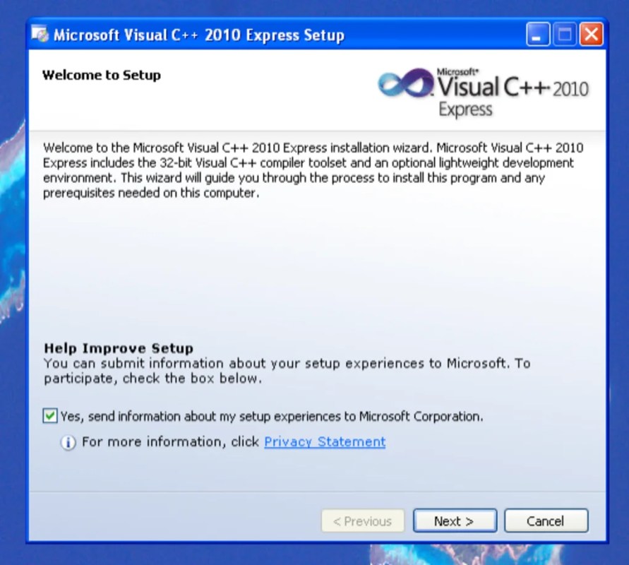 Visual C++ 2010 Express 10.0.30319.01 for Windows Screenshot 3