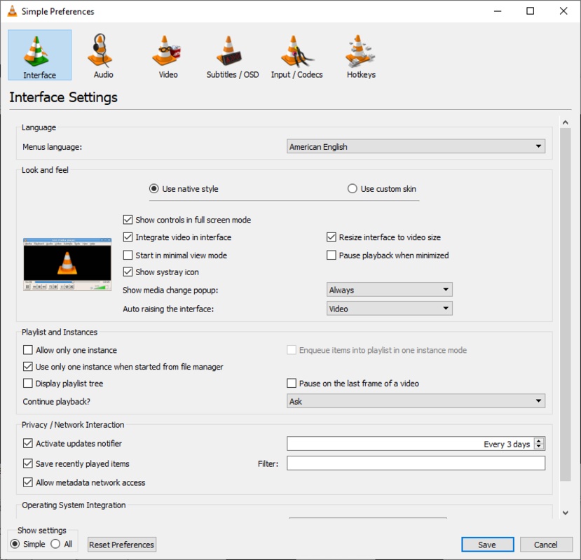 VLC Media Player 3.0.20 for Windows Screenshot 10