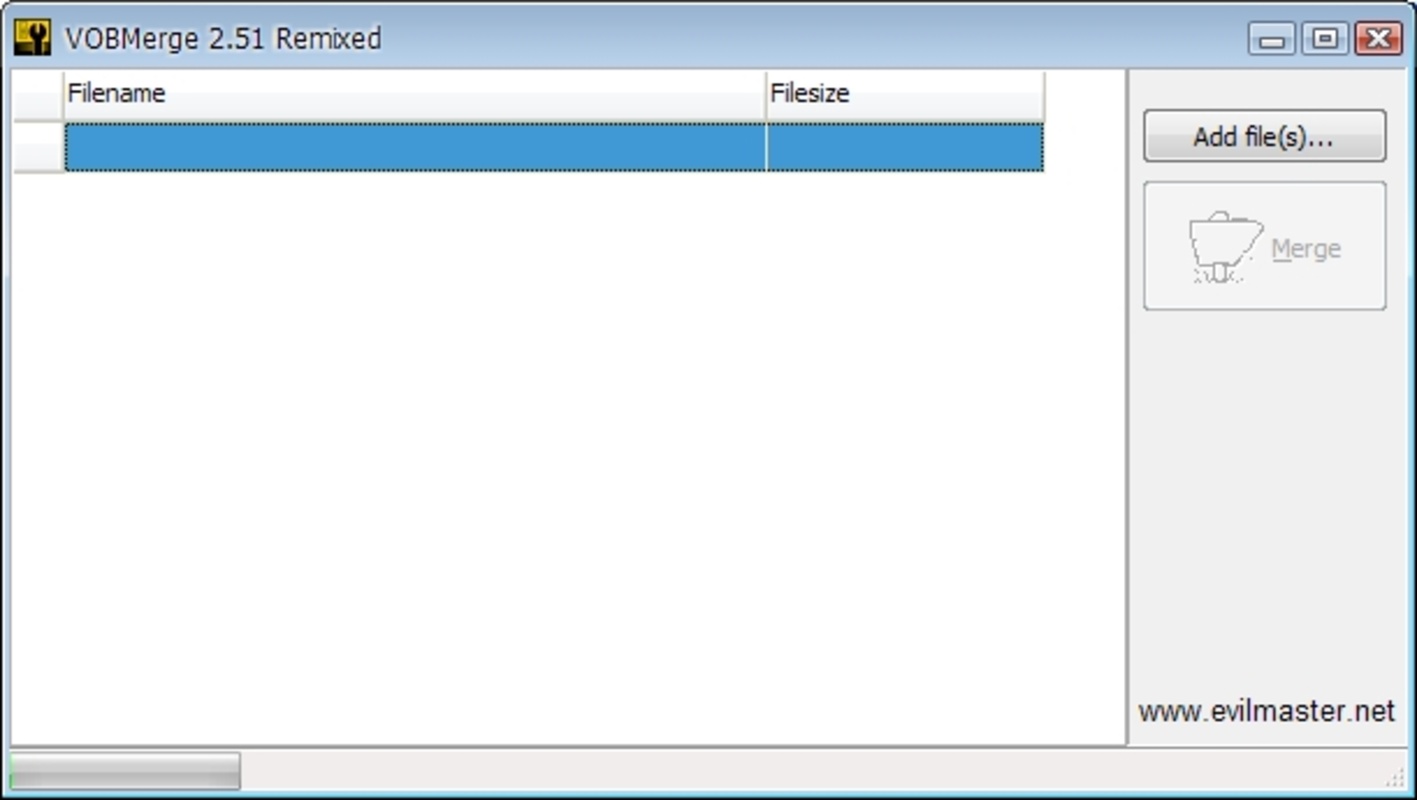 VOBMerge 2.51 for Windows Screenshot 2