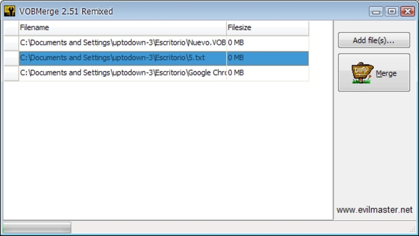 VOBMerge 2.51 for Windows Screenshot 3