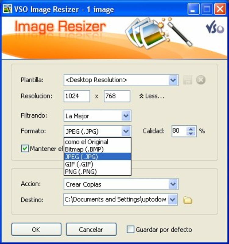 VSO Image Resizer 4.1.0.2 for Windows Screenshot 2