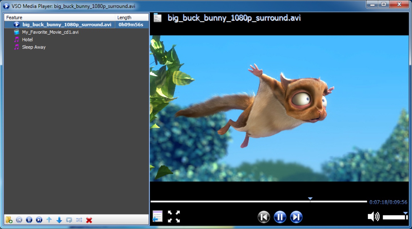 VSO Media Player 1.6.19.529 feature