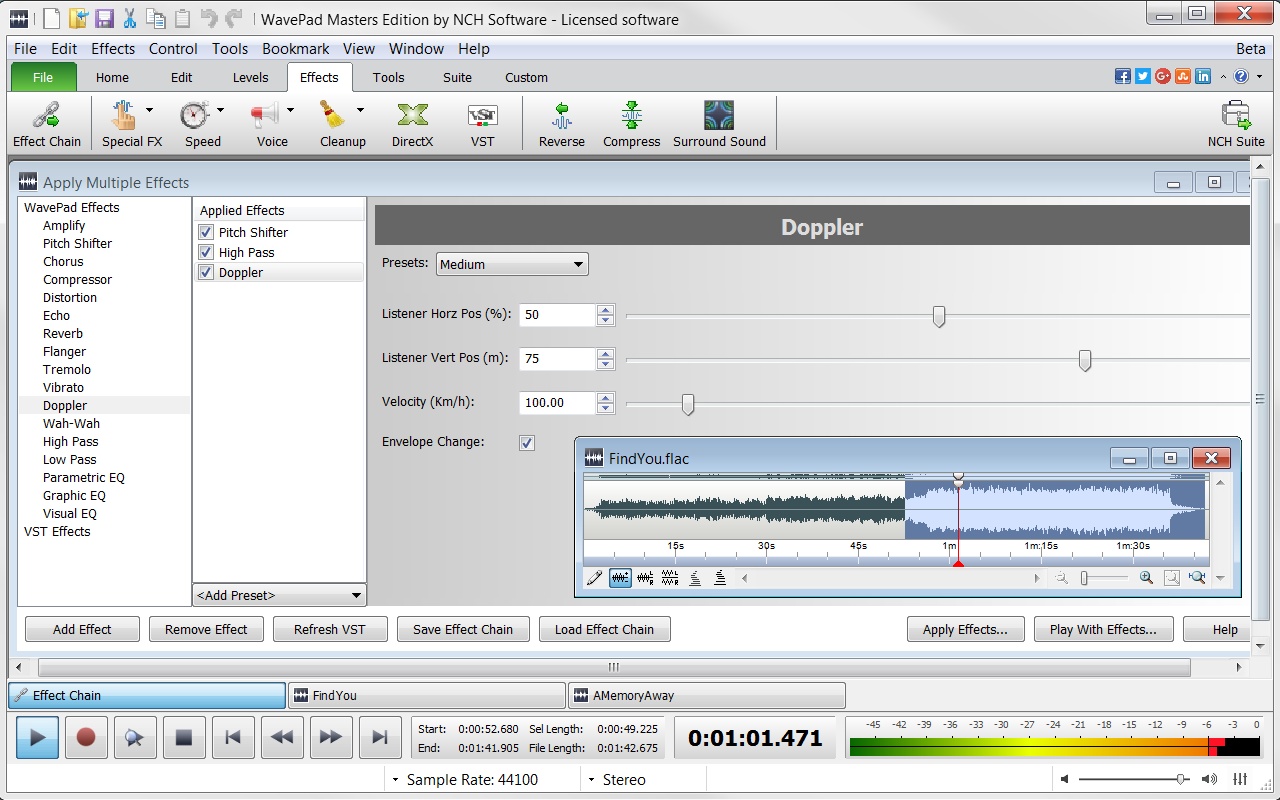 WavePad Free Audio, Music and Mp3 Editor 17.23 for Windows Screenshot 7