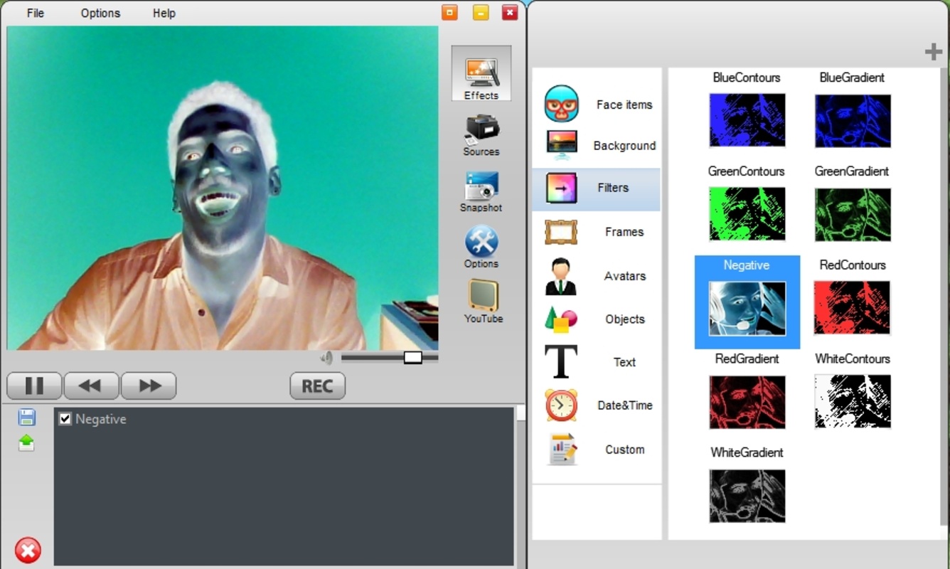 Webcam Effects 1.0.0.2 feature